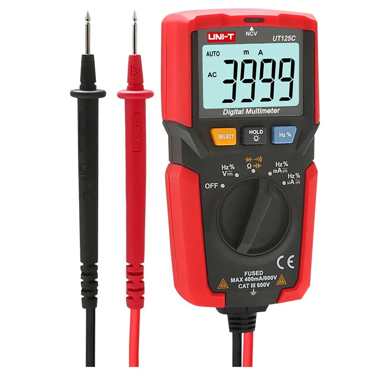 Ручной Карманный цифровой мультиметр AC/DC тестер напряжения multimetro uni-t Amp Ohm cap Hz NCV