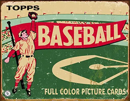 Topps 1954 Baseball Безнадежное предприятие Babe Ruth-No Fear Оловянная картина «металлические номерные знаки» оловянный знак настенная декоративная доска Ретро бар и бар оловянный плакат - Цвет: Topps 1954 Baseball