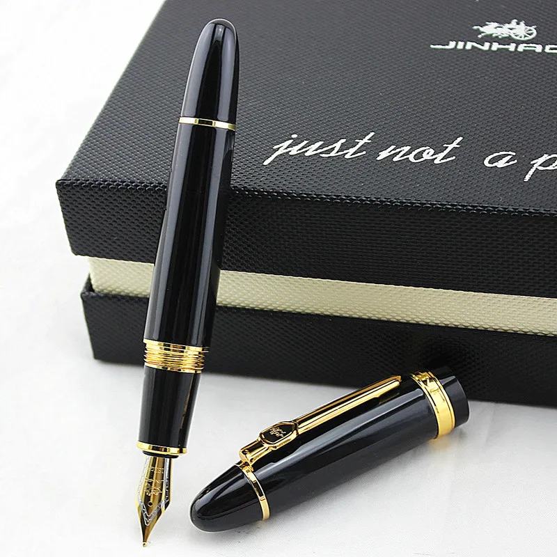 Jinhao 159 Nib металлическая авторучка роскошный бренд бизнес чернила для письма ручки для школы офисные канцелярские принадлежности
