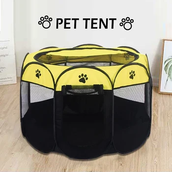 

Dog House Portable Pet Play-Pen Portable Folding Pet Dog Tent Octagonal Cage For Cat Tent Playpen Puppy Kennel Easy Operation