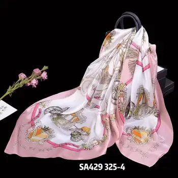 

Luxury brand Autumn and winter women New style Fashion cotton Color matching Print silk scarf lady Popular headcloth beach shawl