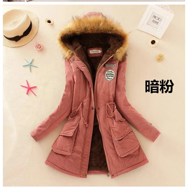 Cores com Capuz Moda Parka Cabolsa Feminino Tamanho Grande Manga Comprida Grosso Calor Roupas 2021 Outono Inverno Novo 16 Algodão Jaqueta Jd598 7 comprida grosso calor roupas 2020 outono inverno