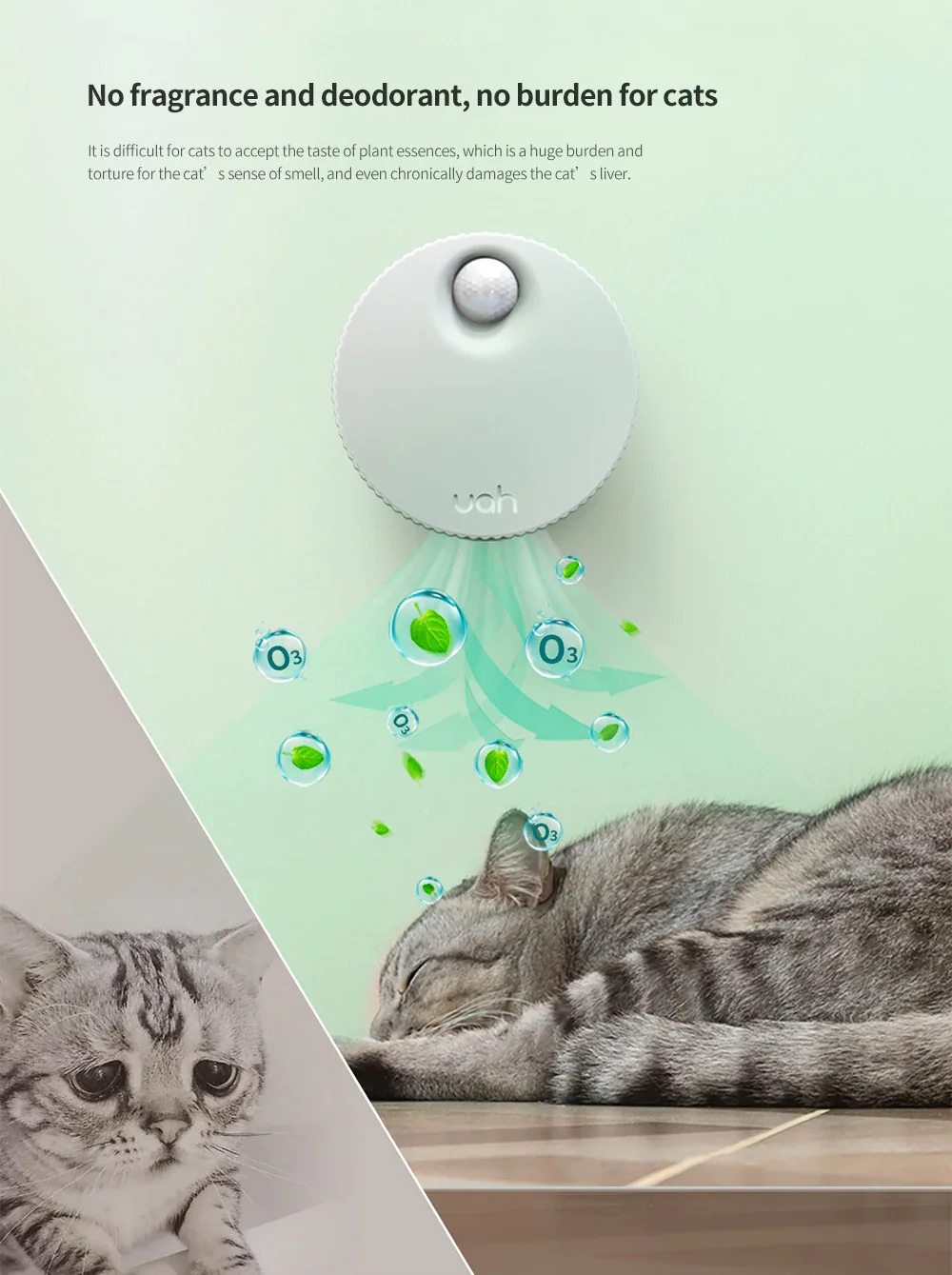 Intelligent Smell Purifier Cat Litter Box Deodorant Partner Pet Deodorizer No fragrance and deodorant, no burden for cats