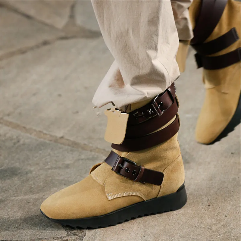 Botas Mujer; замшевые сапоги; женские сапоги до середины икры; Bota Feminina; модная обувь; женская обувь на толстой подошве; Botines Mujer; ; удобная обувь; Zapatos De Mujer