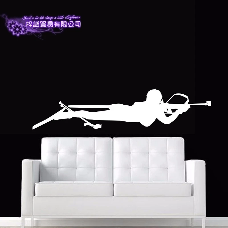 Biathlon Sticker Decal Skiing Ice Sports Posters Vinyl Pegatina Wall Decals Decor Mural Car | Дом и сад