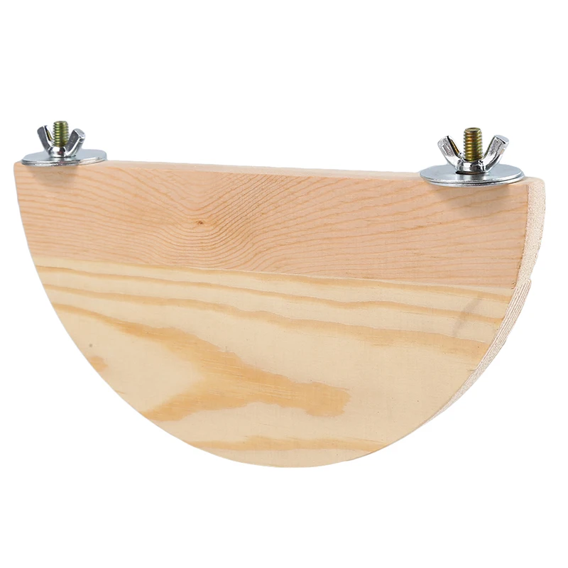 Bird Parrot Wood Platform Hamster Branch Perches Station Board For Bird Cage Accessories Parrot Semicircle Bird Jumping Platform