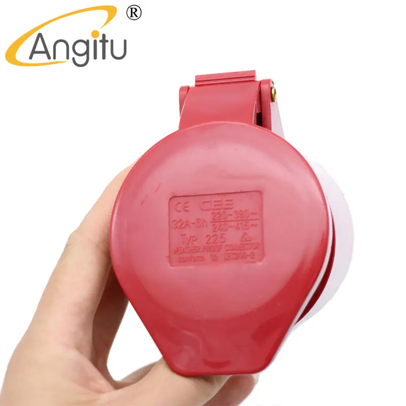 

Angitu 32A 225 5Pin Industrial Connector Female Plug Waterproof Connector 220-380~/240-415~