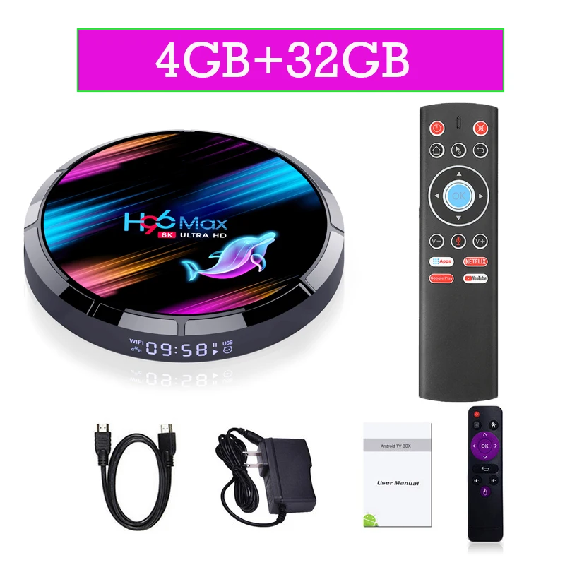 4GB-32GB-T1 H96 Max X3 Android tv Box Android 9,0 Amlogic S905X3 8K Android Box 4GB 128GB USB3.0 X96Air 2,4G& 5G Wifi BT H.265 Smart tv Box - Цвет: 4GB-32GB-T1