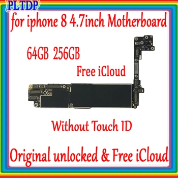 

Full Unlocked for iphone 8 4.7 inch Motherboard With/No Touch ID100% Original for iphone 8 Logic board 64gb 256gb Free iCloud