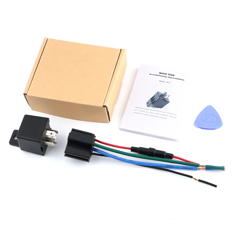 Motorcycles DIY Mini Car Relay GPS Tracker Cut Off Oil Towed Away ACC Status SMS Alarm Locator Tracking System Free APP 360 |