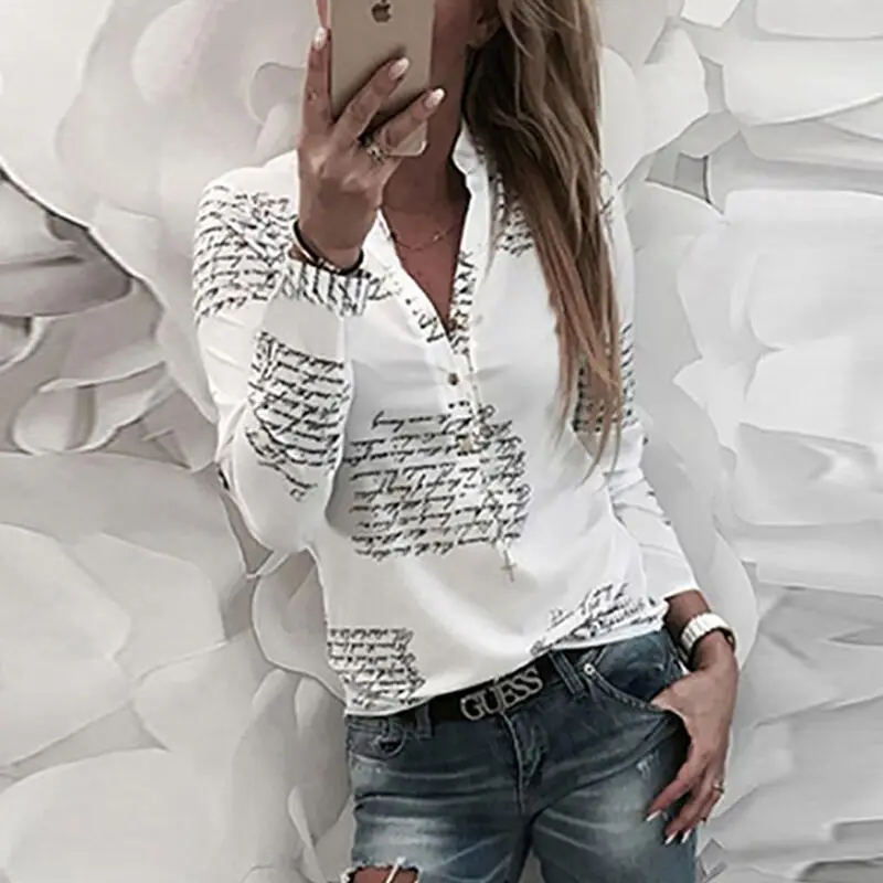 02 print Lipswag, осенняя элегантная блуза в горошек с длинным рукавом, Женская Сексуальная плиссированная блузка, рубашка, Офисная Женская Повседневная блуза на пуговицах, топы - Цвет: 02 print