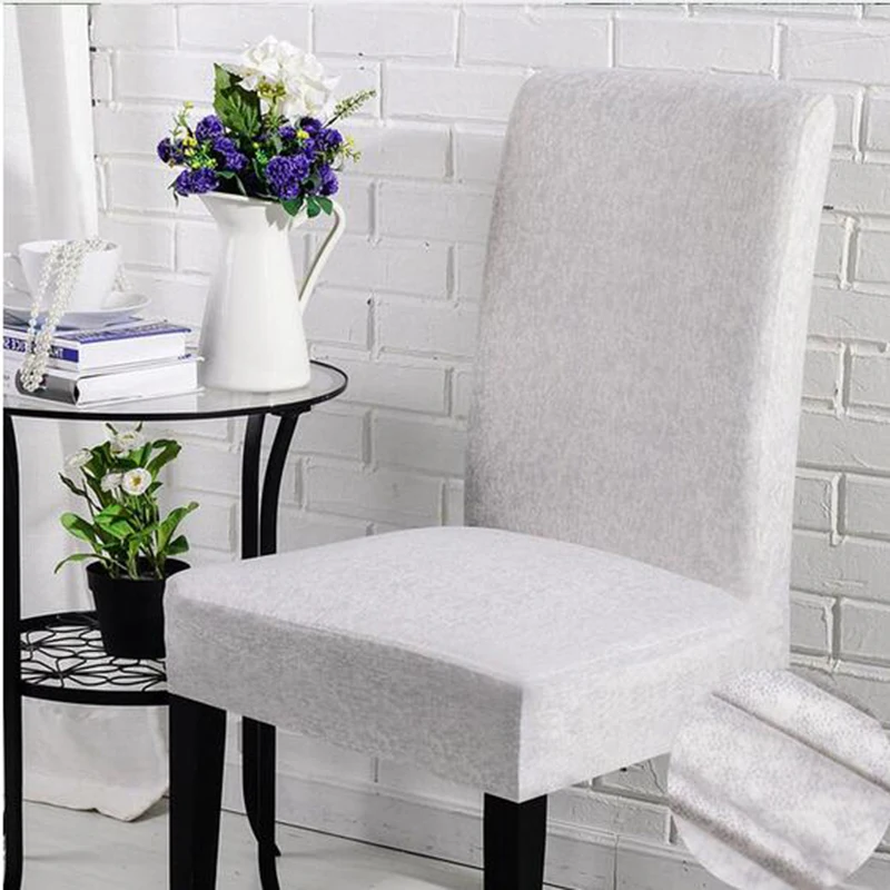 Light Gray 6 шт./лот чехлы для стульев для столовой спандекс чехлы для стульев стрейч Чехлы для стула для свадебной вечеринки - Цвет: Light Gray