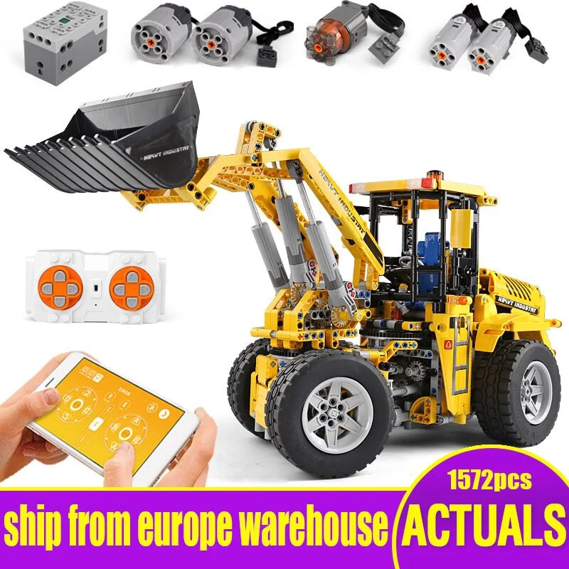 DHL 20006 APP Technic Car Модель колесного погрузчика L350F совместима с 42030 строительными
