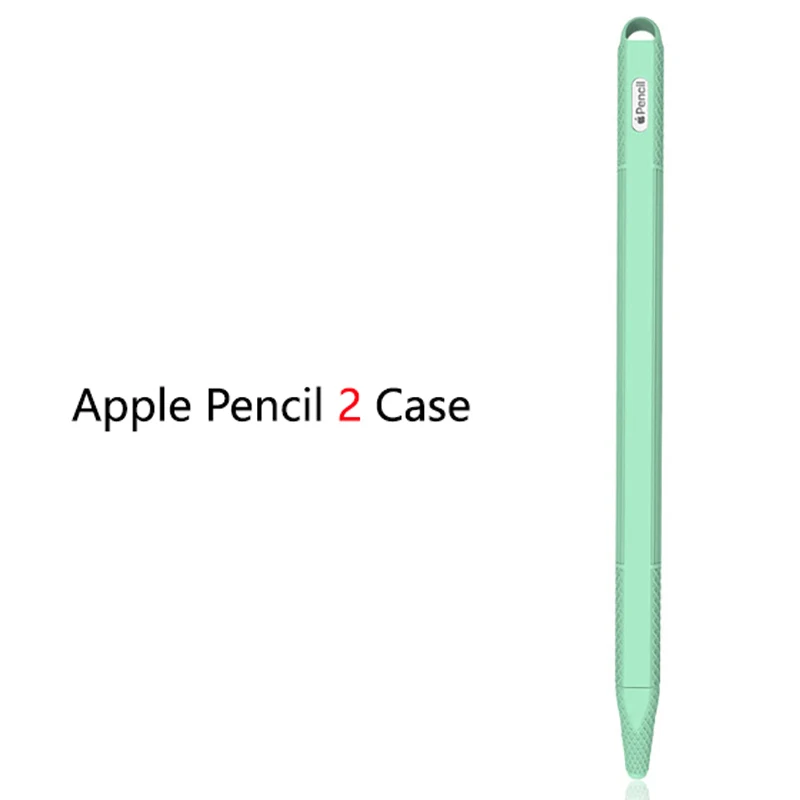 Цветной мягкий силиконовый совместимый для Apple Pencil 2 Чехол совместимый для iPad планшет стилус защитный чехол - Цвета: Mint Green