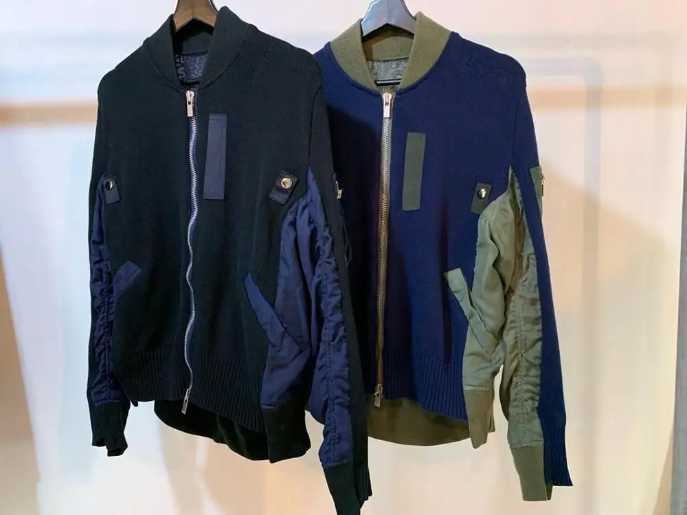 2019FW Роскошная куртка Женская Лоскутная Повседневная куртка пальто Женская шикарная верхняя одежда пальто 2 цвета ddxgz2 8,20