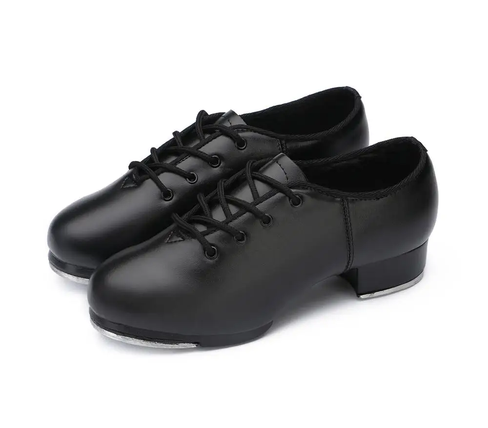 Sports Dance Shoes Adult Children Performance Tap Dance Shoes Soft Sole Natural Leather Shoes Step Sneakers Dance Shoes 5