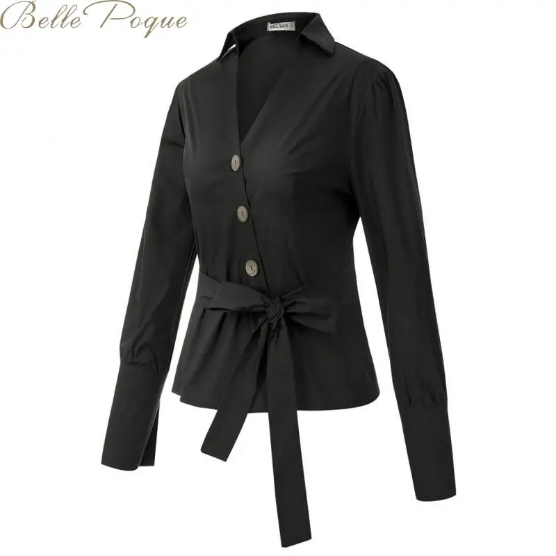 Belle Poque, Женские топы и блузки, шифоновая блузка для женщин,, Офисная рубашка с длинным рукавом, повседневные Модные топы размера плюс, рубашка
