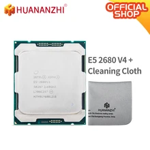 Huananzhi Schoonmaakdoekje Met Intel Xeon E5 2680 V4 Cpu 2.4G Lga 2011-3 2680V4 Pc Desktop Processor voor X99 Moederbord