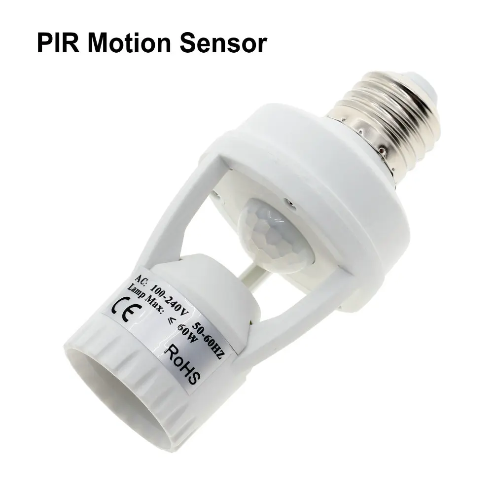 PIR Motion1 E27 E26 ПИР Индукционная инфракрасный движения тела Сенсор смарт-лампы базы светодиодный держатель лампы с светильник Управление переключатель лампы гнездо адаптера - Испускаемый цвет: PIR Motion1