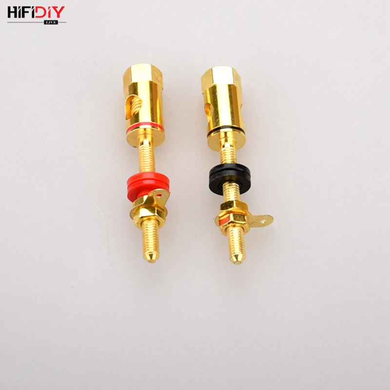 HIFIDIY LIVE 2 шт. динамик DIY удлинить клеммный разъем связывающий пост HIFI усилитель чистый cupper Позолоченный разъем типа "банан"
