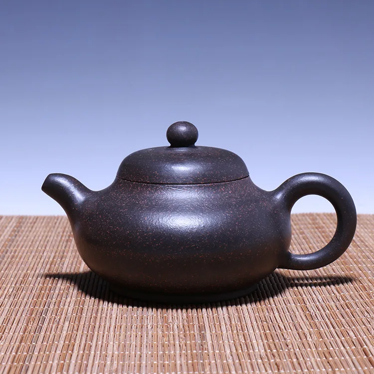 

Yixing Clay Teapot Yuru Pot Black Red Clay Black Galaxy Mud Material lu wei ping Masters Entirely Handmade Yixing Clay Teapot 17