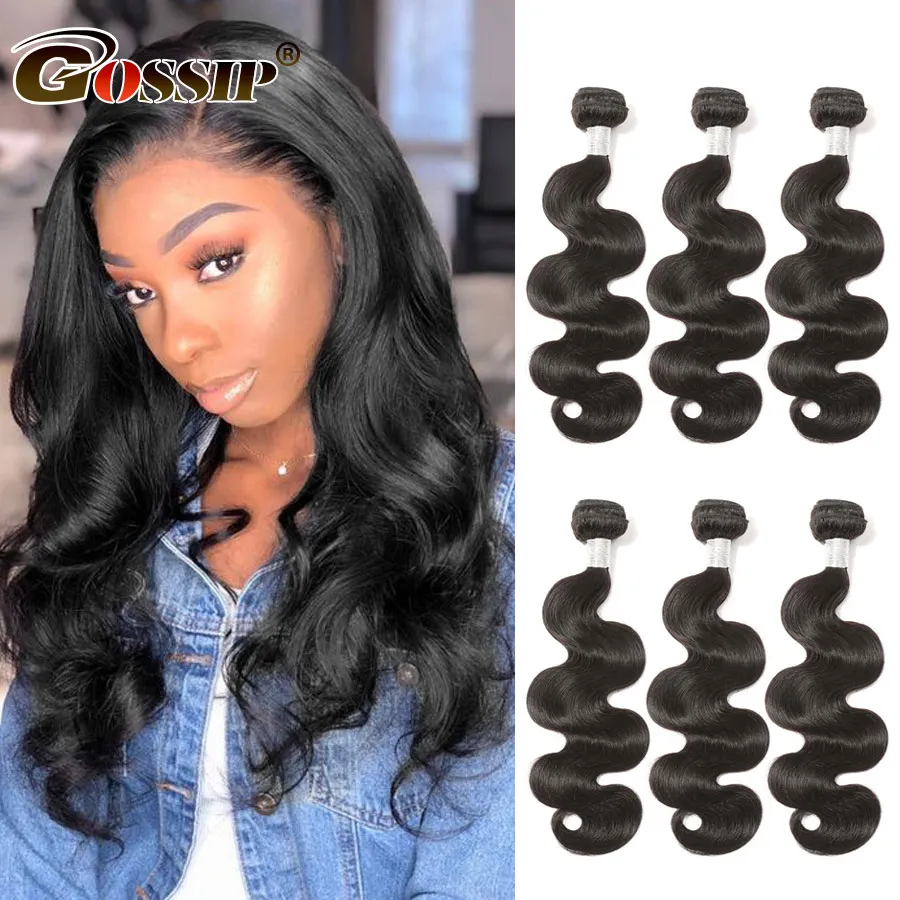 Hot Item Hair-Weave-Bundles Gossip 100%Human-Hair Weaving Body-Wave Remy Natural-Color Brazilian 85ZdlL7kO