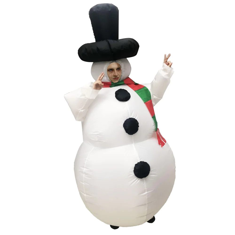 Snowman Высокое качество надувной костюм инопланетяне вечерние костюмы костюм животного Косплей Рождество Санта Клаус Хэллоуин костюмы для взрослых детей - Цвет: Snowman
