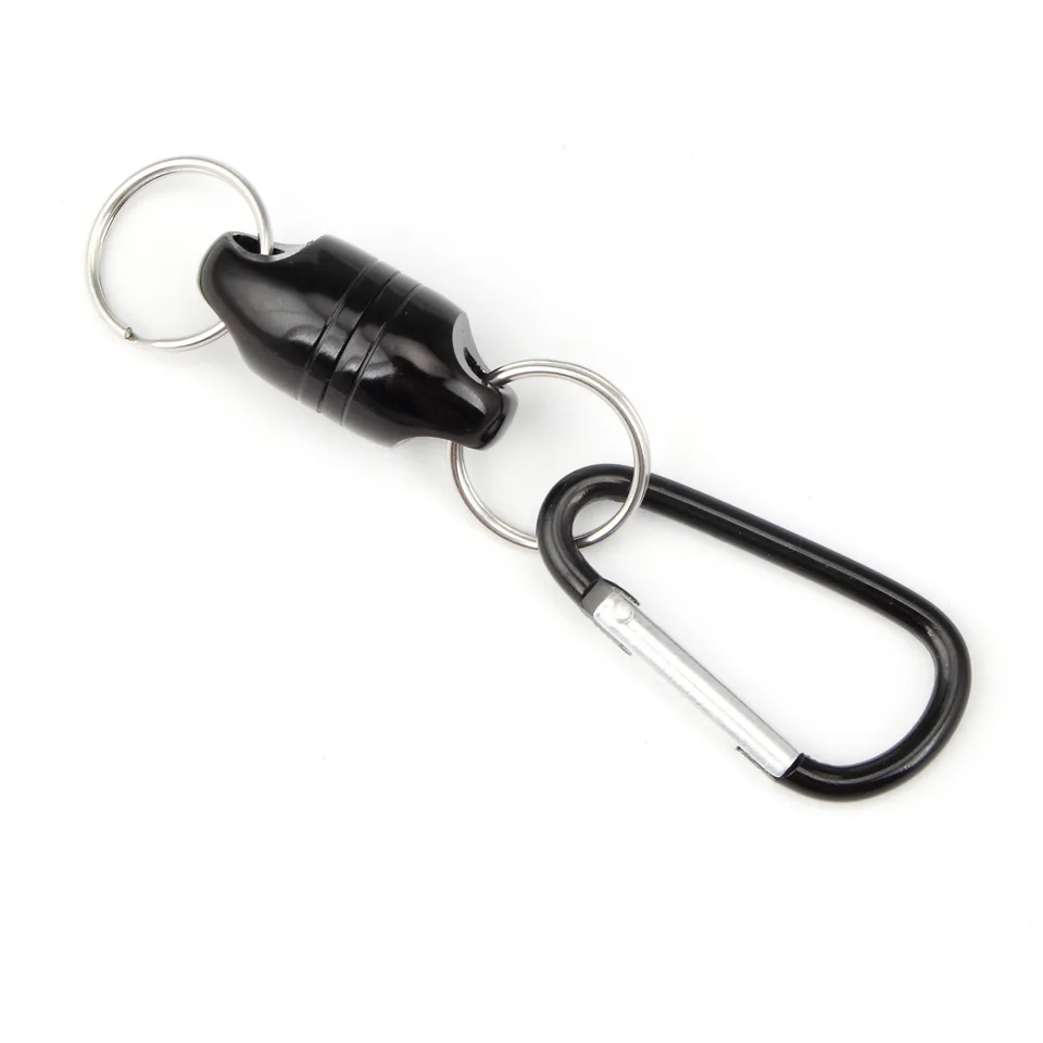 Black 1 Crazy Shark Magnetic Net Release Aluminum Shell for Fly Fishing Tools Fishing Holder Strong Magnet max 7.7lb/3.5kg Accessories - Цвет: Black 1