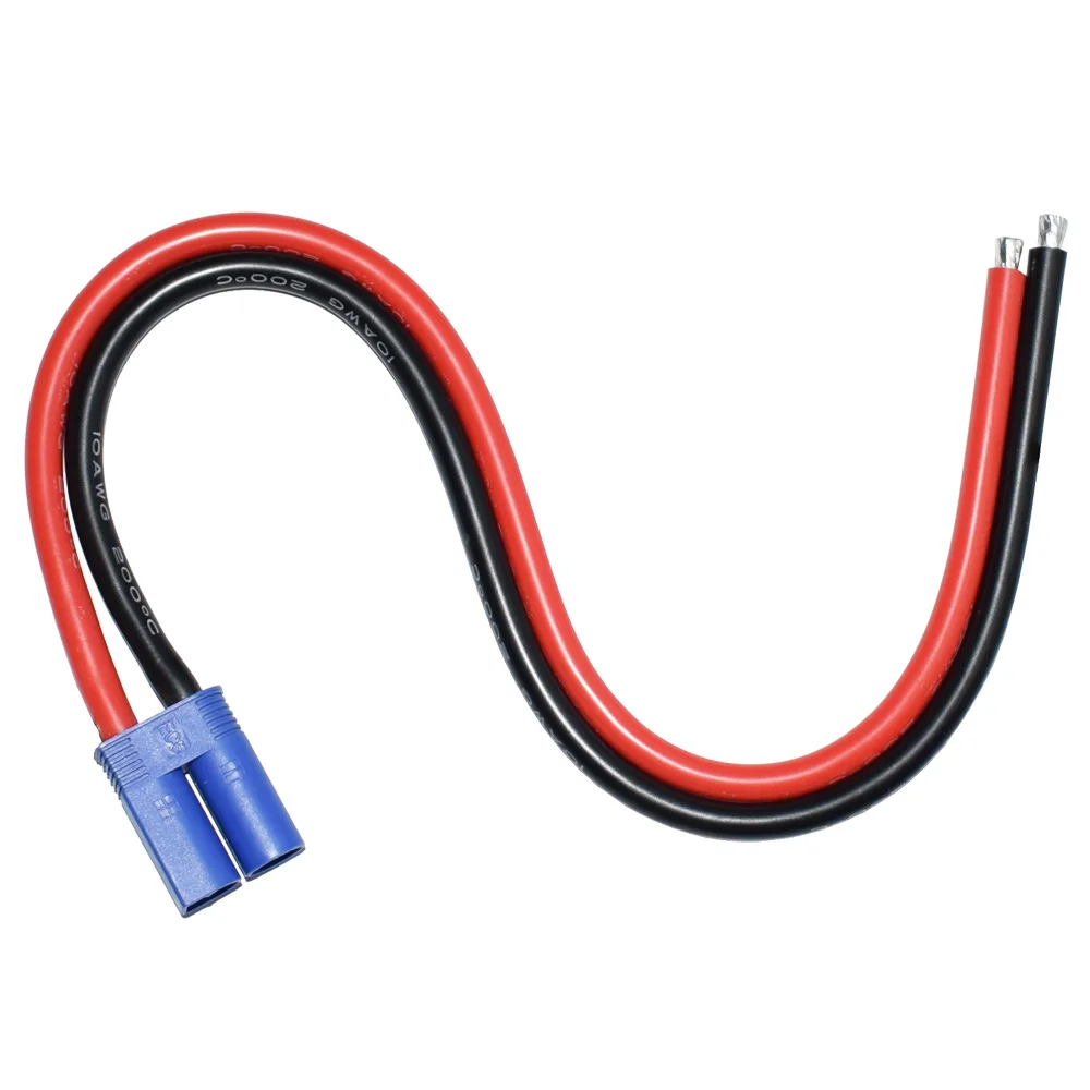 

EC5 male connector pigtail cable 10cm 20cm 30cm 50cm 10awg EC5 connector # New high quality 10AWG silicone wire RC Lipo Batter