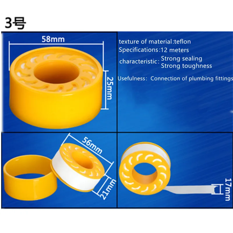 10 Rouleaux Filasse Plomberie Robinetterie Rubans Téflon Joint D'Étanchéité  5M