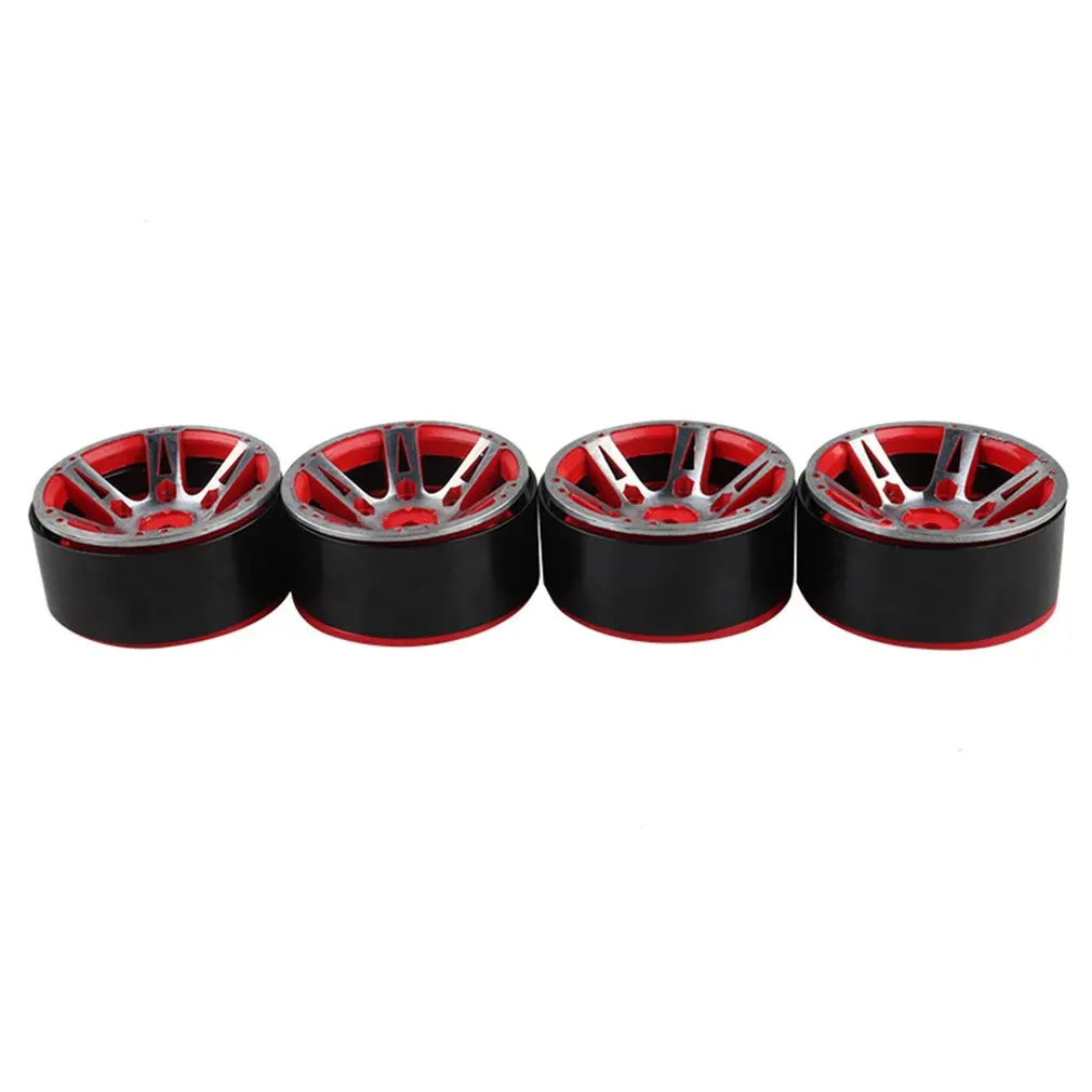 New4PCS 1,9-дюймовый тяжелый металлический замок шины Колесные втулки обод набор для SCX10 90046 D90 trx-4 1/10 RC Гусеничный автомобиль аксессуары