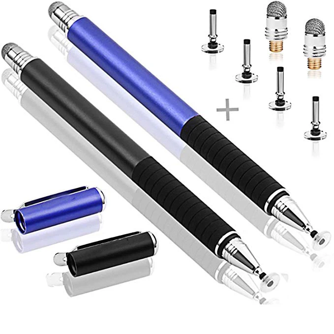 2pcs/set Multifunction Fine Point Round Thin Tip Touch Screen Pen