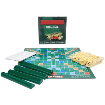

Kids SCRABBLE GAME Thickened Chessboard Scrabble Game in English Chess Toys Teaching Aid Toys for Family
