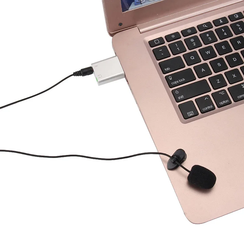 USB нагрудный микрофон клип на кардиоидный Конденсор компьютерный микрофон со звуковой картой для ПК LFX-ING