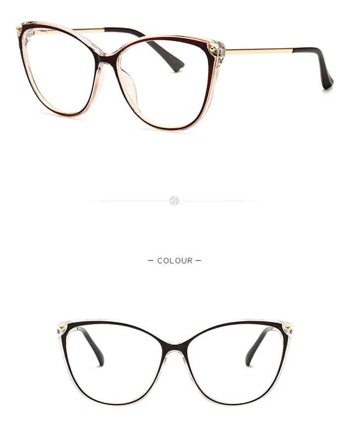 0-0,5 -0,75 bis -6,0 Anti Blue Rays Myopie Brillen Fertige Frauen Cat Eye Kurzsichtige Brillen verschreibungspflichtige Okulary Korekcyjne – Detail 10
