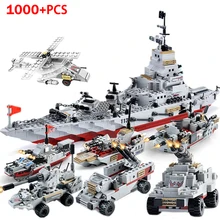 

1000pcs ABS Plastic Model Warships Bricks Navy Ship Army Seals Boat INGlys Warship Toy for Children
