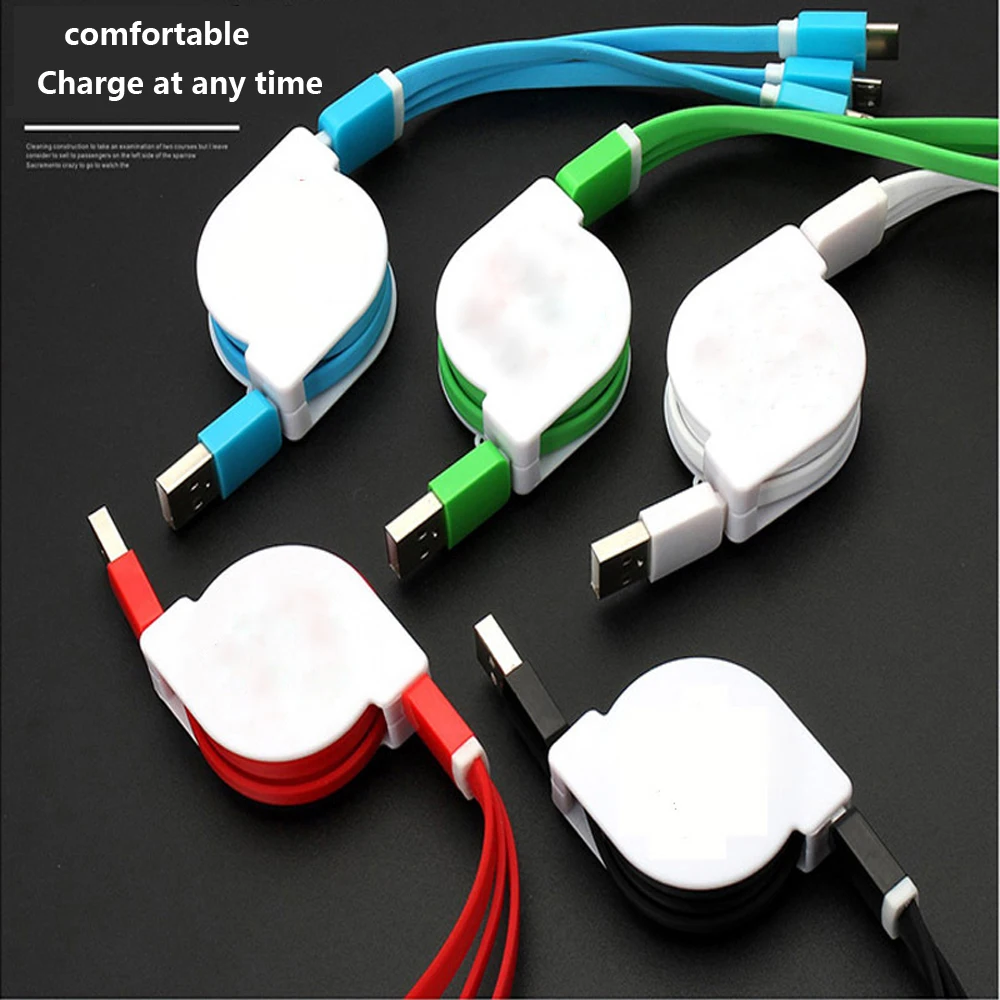 

Retractable One for Three Universal 3 In 1 Apple Android Three-in-one Charging Multi-function Data Cable USB Charging Cable