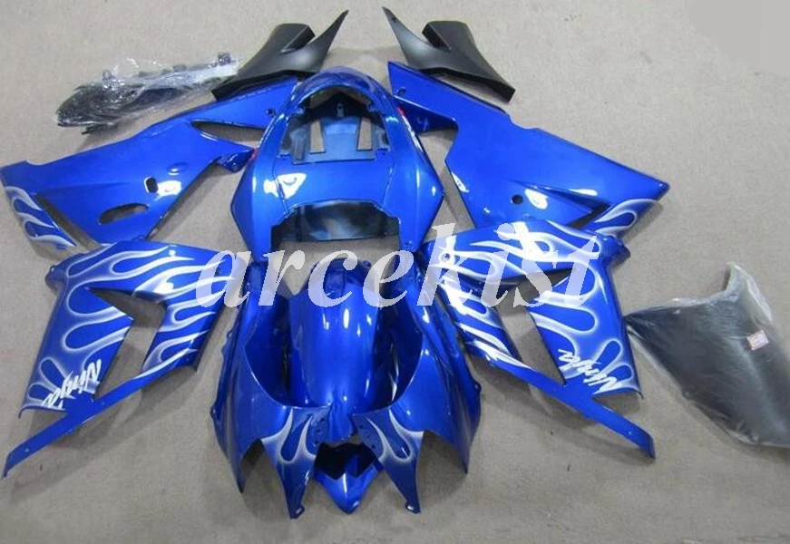 ABS мотоцикл Полный обтекатели комплект подходит для Kawasaki Ninja ZX10R 2004 2005 04 05 10R Обтекатель тела набор синий
