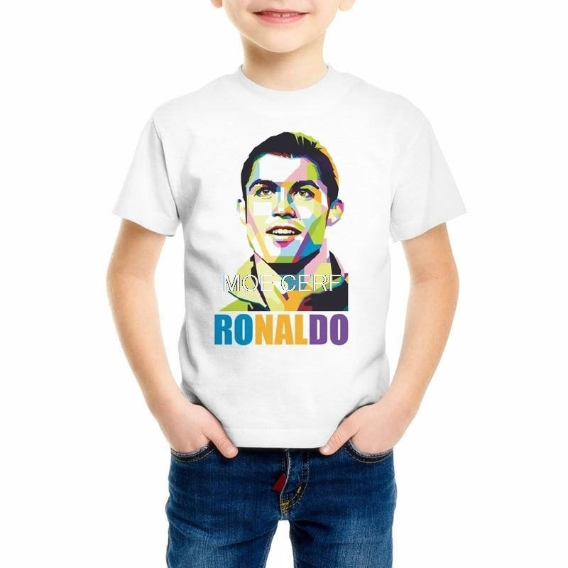 Новая летняя Стильная Детская футболка с 3d принтом «Cristiano Ronaldo», повседневные футболки, уличная одежда, camisa, топ для мальчиков и девочек, CR 7, футболка, Z9-8 - Цвет: 7