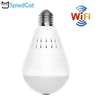 

Night Vision P2P Wifi Wireless IP Cam 360 Degree Panoramic Fisheye Lens E27 Bulb Lamp Home Baby Pet Security Surveillance Camera