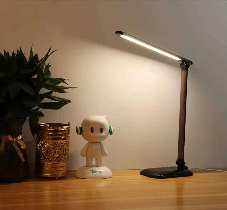 Modern LED Table Lamp Stepless Dimmable Reading Light DC 5V USB Charging Night Lamp Foldable Rotatable Touch Switch Table Lamp