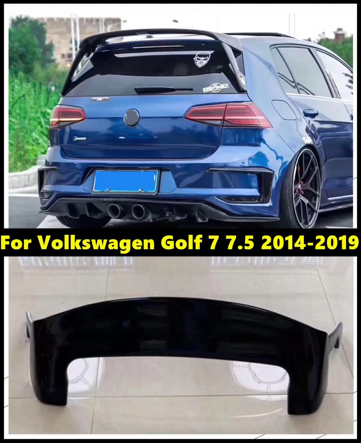 ABS задний спойлер Крылья спойлер губ гоночное крыло для или Volkswagen Golf 7 Golf 7,5 MK7 MK7.5