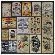 Парикмахерская винтажная жестяная вывеска металлическая пластина украшение табличка Плакат Бар настенный Декор для дома художественные наклейки жестяная живопись 8x12 дюймов H27