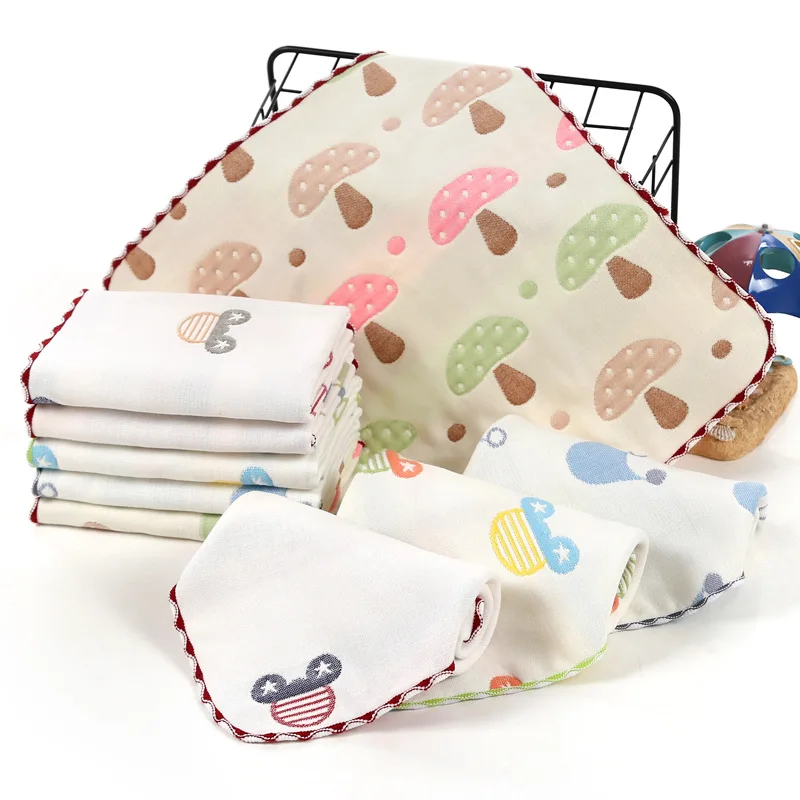 Newborn Son Small Tower Soft Absorbent Six-layer Gauze Adult Handkerchief Infant Child Face Wash Ke