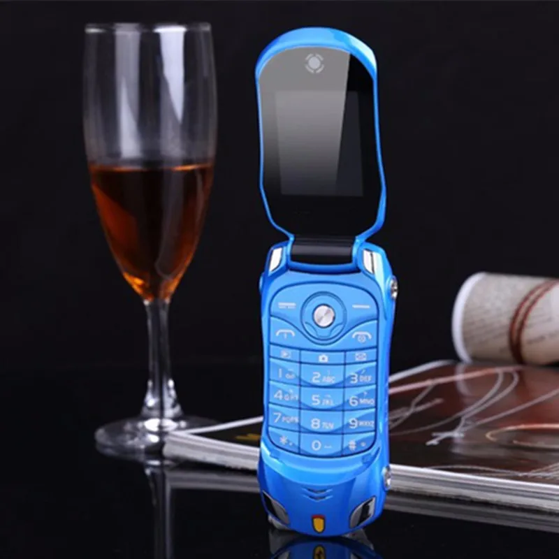 blue Newmind F15 Флип Мобильный телефон Dual Sim светодиодный светильник 1,8 ''экран роскошный автомобильный мобильный сотовый телефон флэш-светильник - Цвет: blue