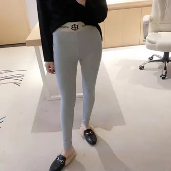 

Fashion Women Warm Pants Letter Pattern High Waist Pencil Pants Simple Comfortable Cotton Ankle-length Leggings Sweatpants new