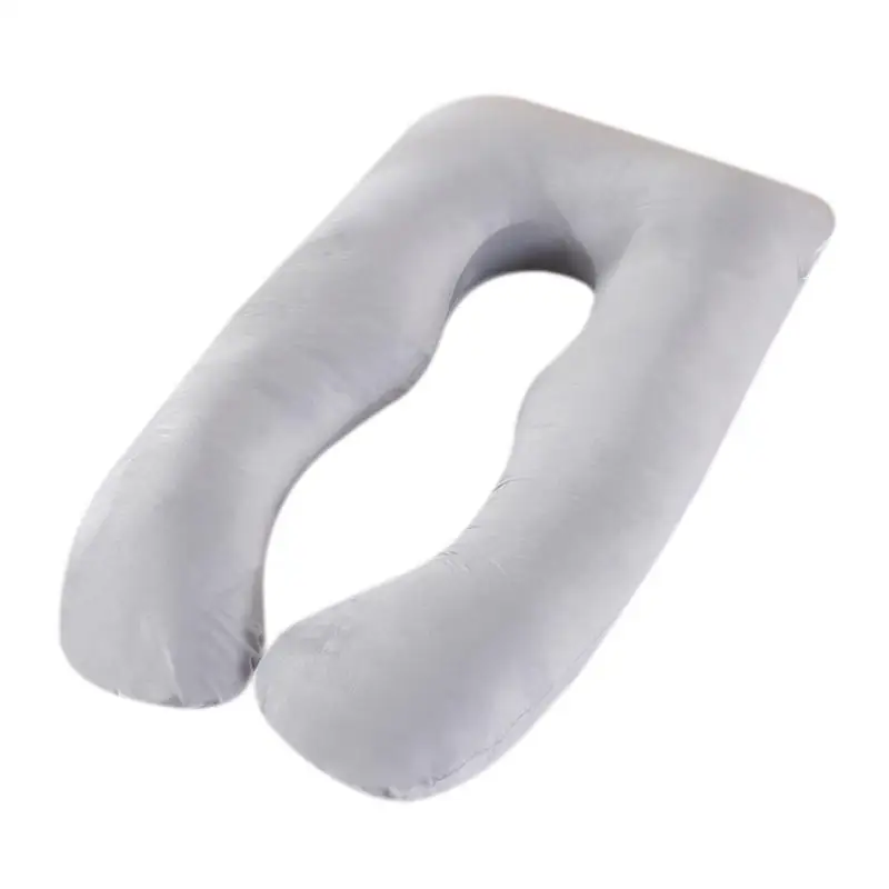 U-образная подушка для тела моющаяся Женская Подушка для беременных теплая замшевая подушка для кровати для беременных - Цвет: E