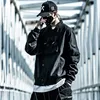 Techwear черного цвета в стиле «хип-хоп», «панк» куртки бомберы пальто мужская Японская уличная одежда из хлопка больше обычного размера, длинный рукав, на каждый день мужская верхняя одежда ► Фото 2/6