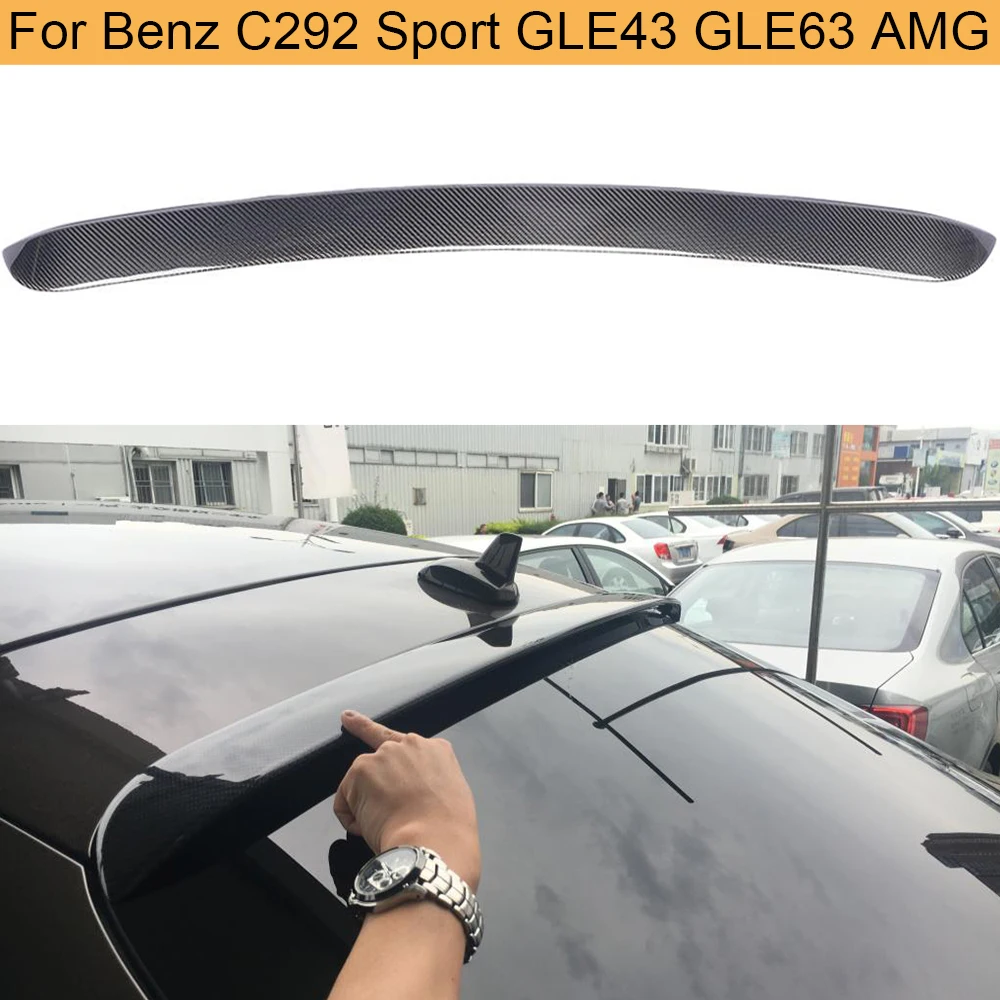 메르세데스 벤츠 GLE 클래스 C292 GLE43 GLE63 AMG 스포츠 세단 15-17 용 루프 스포일러 윙, 표준 탄소 섬유 창 스포일러 아님