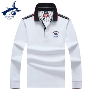 

2020 Spring Long Sleeve Polo Shirt Men Brand Tace & Shark Polo Shirts Casual Fashion European Style Cotton Pullovers Men's Polos